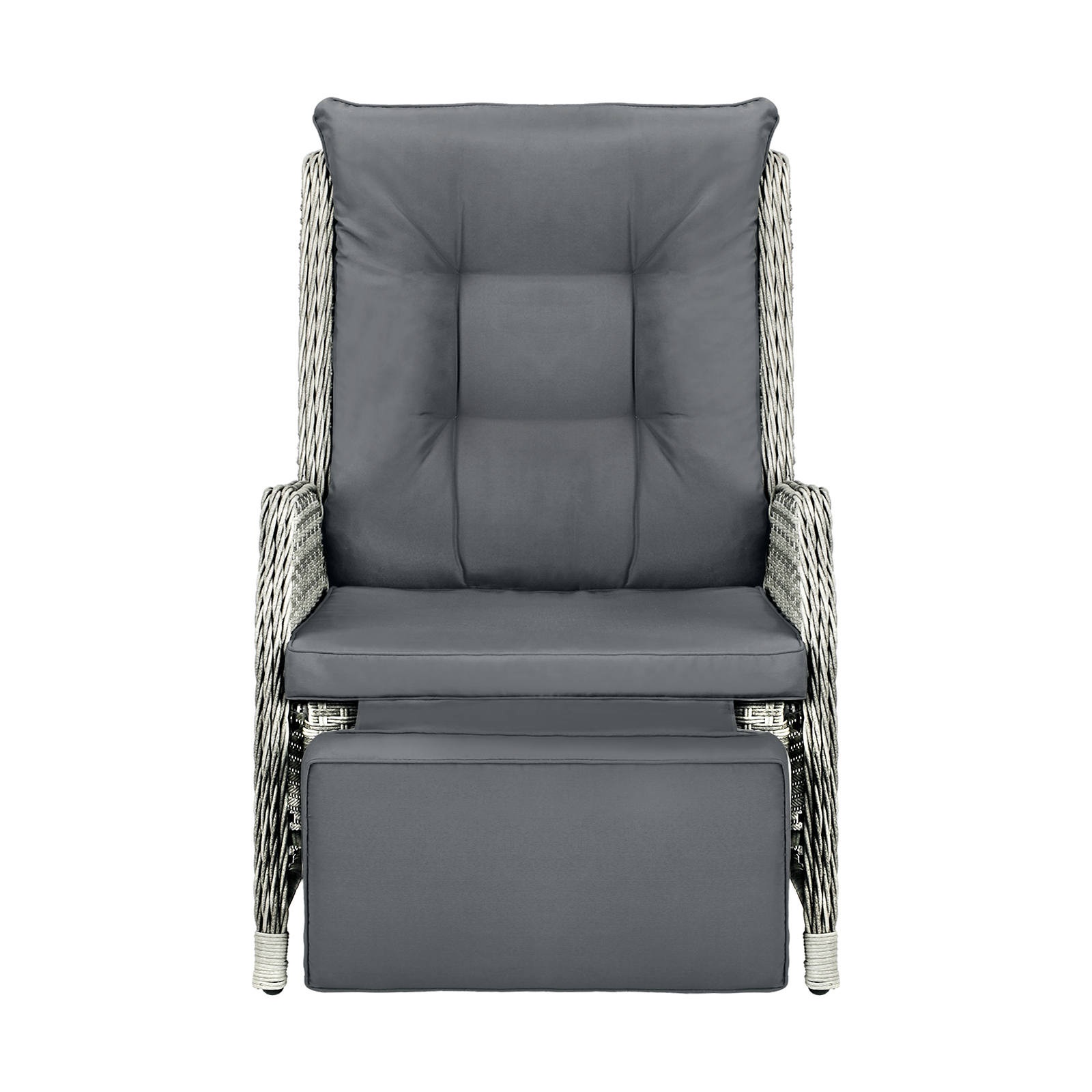 Livsip Recliner Chairs Outdoor Sun Lounge Wicker Sofa Patio Furniture Setting - Picture 67 of 97