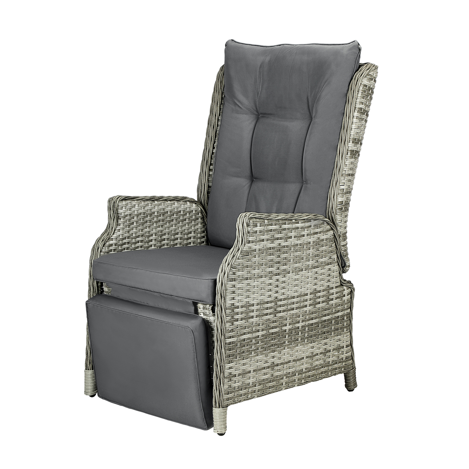 Livsip Recliner Chairs Outdoor Sun Lounge Wicker Sofa Patio Furniture Setting - Picture 68 of 97