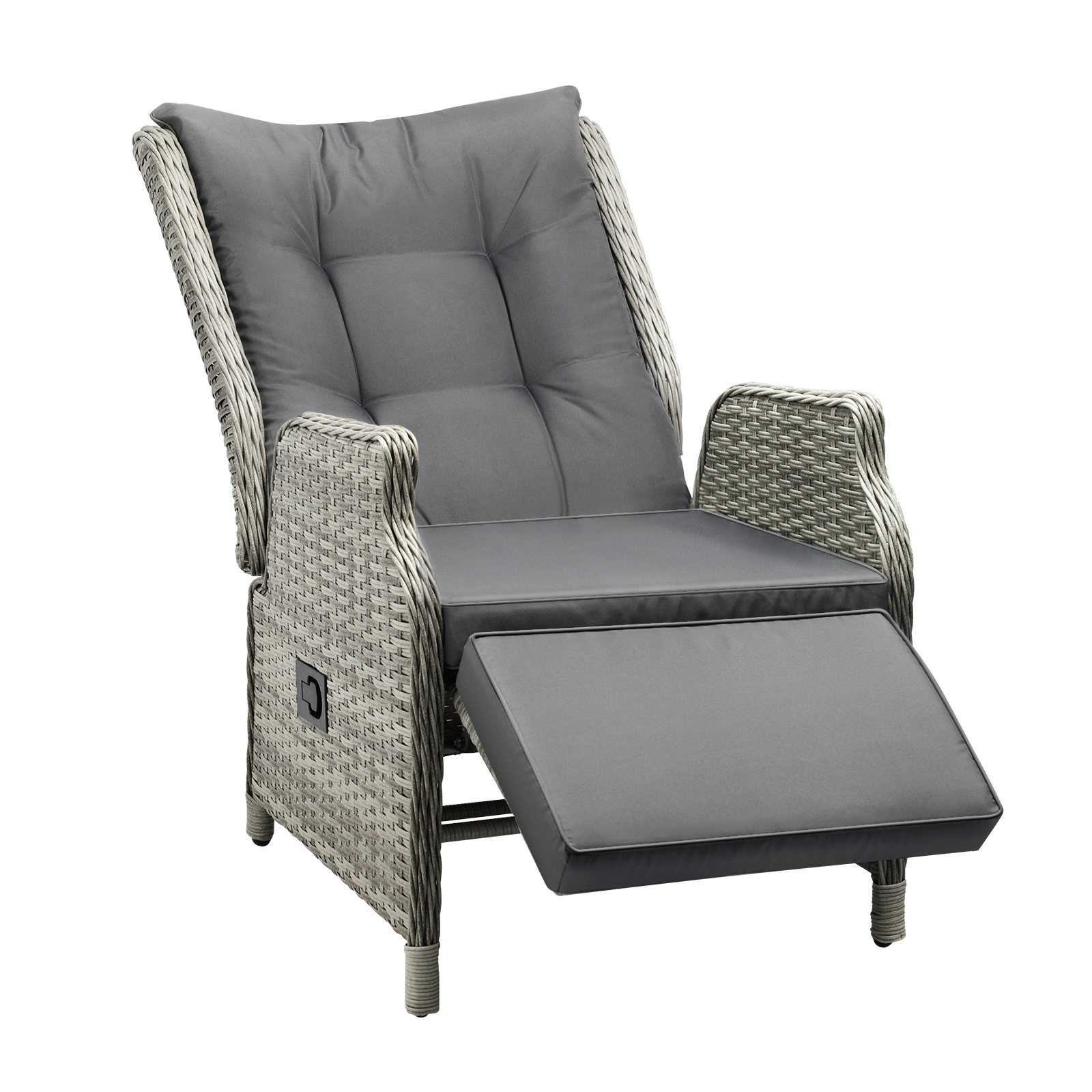 Livsip Recliner Chairs Outdoor Sun Lounge Wicker Sofa Patio Furniture Setting - Picture 71 of 97