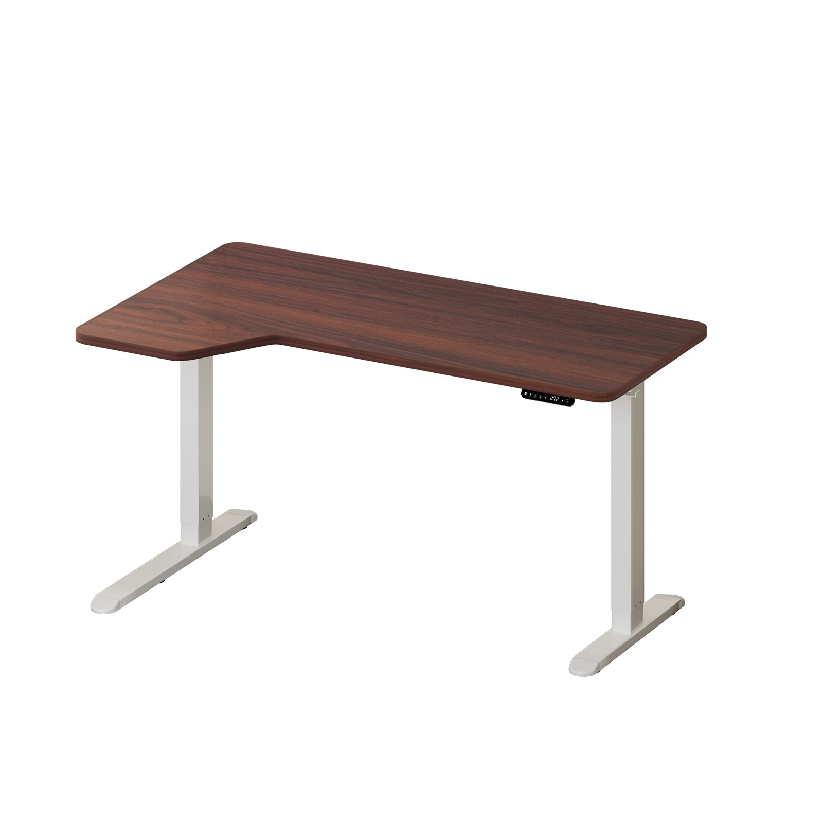 Oikiture L-shape Electric Standing Desk Single Motor Black Frame 145CM Desktop - Picture 39 of 40