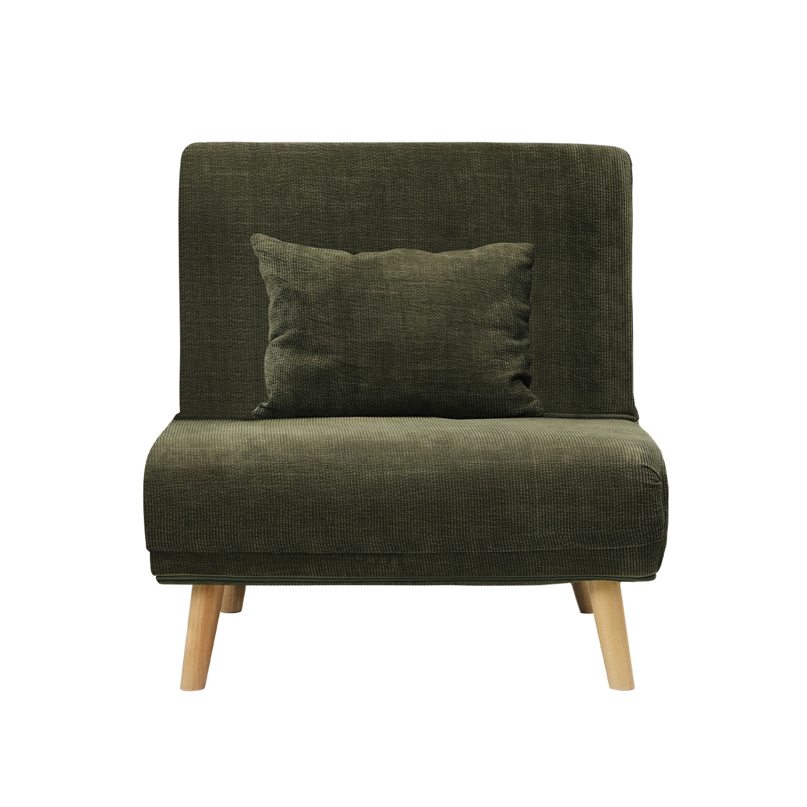 Oikiture Folding Sofa Bed Lounge Singe Chair Recliner Chaise Sherpa/Velvet/Linen - Picture 33 of 37