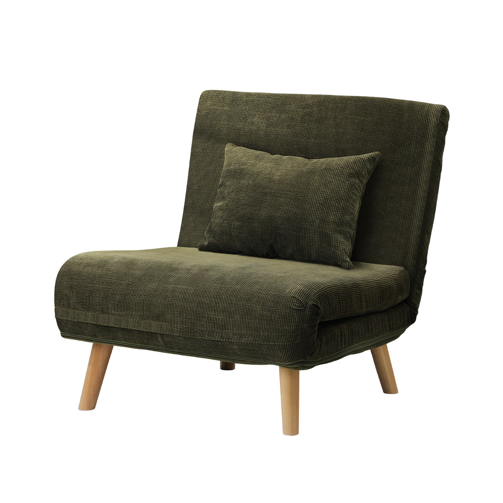 Oikiture Folding Sofa Bed Lounge Singe Chair Recliner Chaise Sherpa/Velvet/Linen - Picture 37 of 37