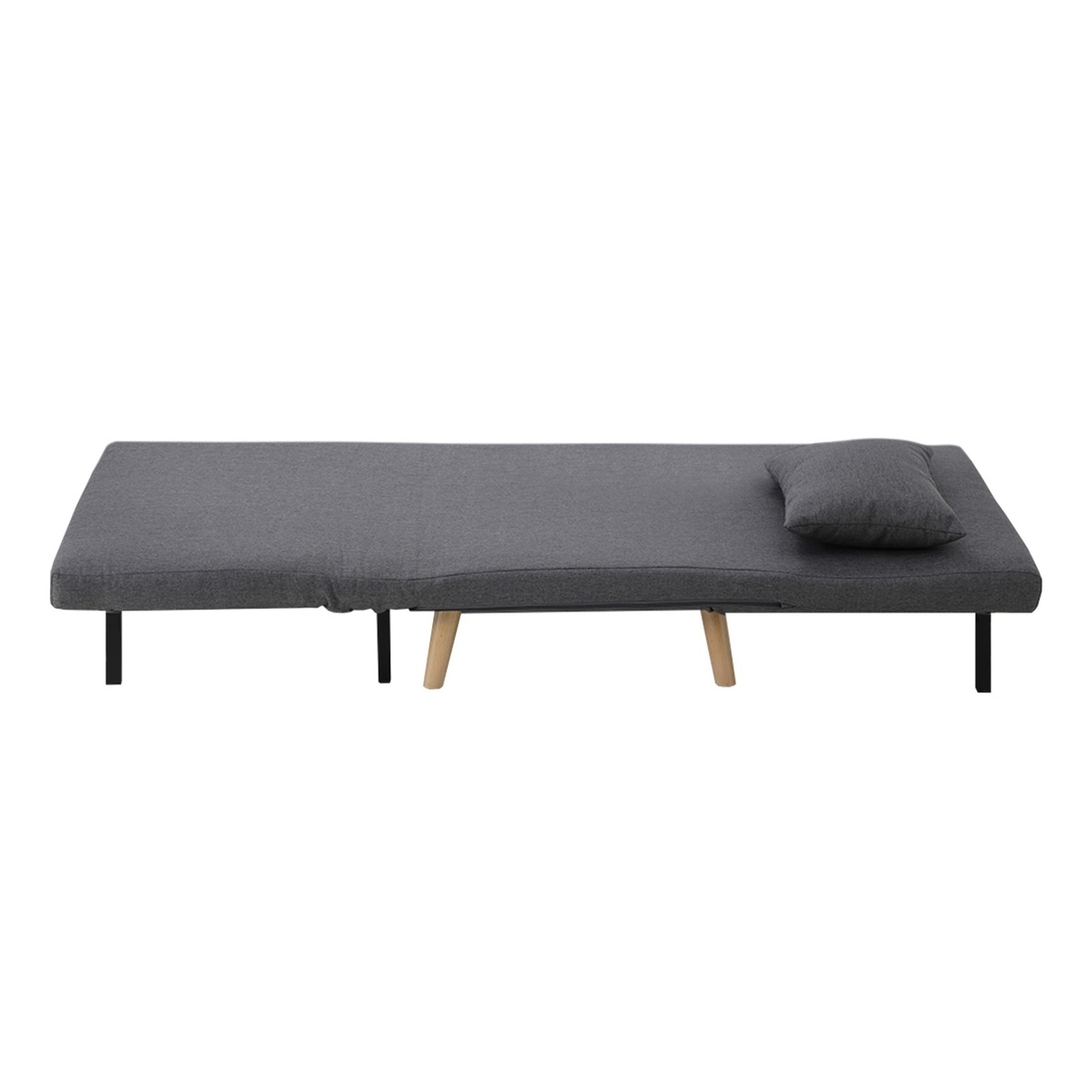 Oikiture Folding Sofa Bed Lounge Singe Chair Recliner Chaise Sherpa/Velvet/Linen - Picture 16 of 37