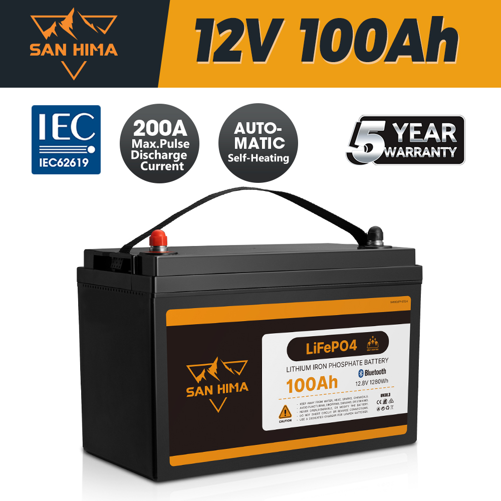 San Hima 12V 100Ah/200Ah Lithium Battery BMS LiFePO4 Self-heating w/ Bluetooth - Picture 22 of 41