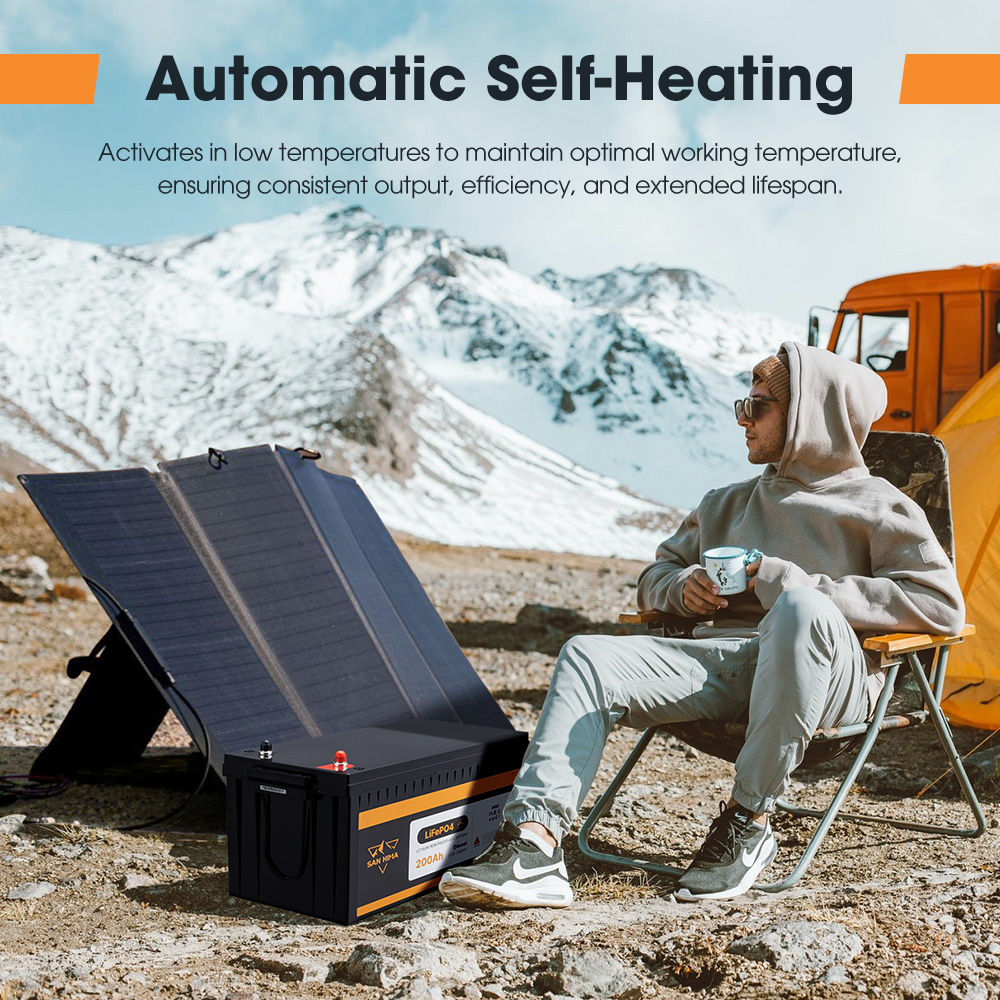 San Hima 12V 100Ah/200Ah Lithium Battery BMS LiFePO4 Self-heating w/ Bluetooth - Picture 35 of 41