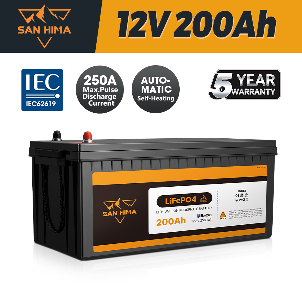 San Hima 12V 100Ah/200Ah Lithium Battery BMS LiFePO4 Self-heating w/ Bluetooth - Picture 32 of 41