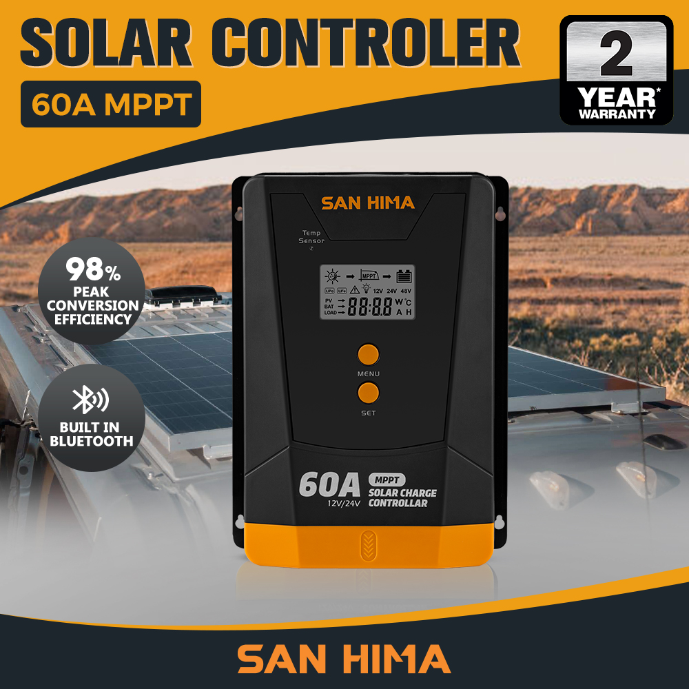 San Hima MPPT Solar Charge Controller 12V 24V Inbulit Bluetooth LCD Display - Picture 30 of 38