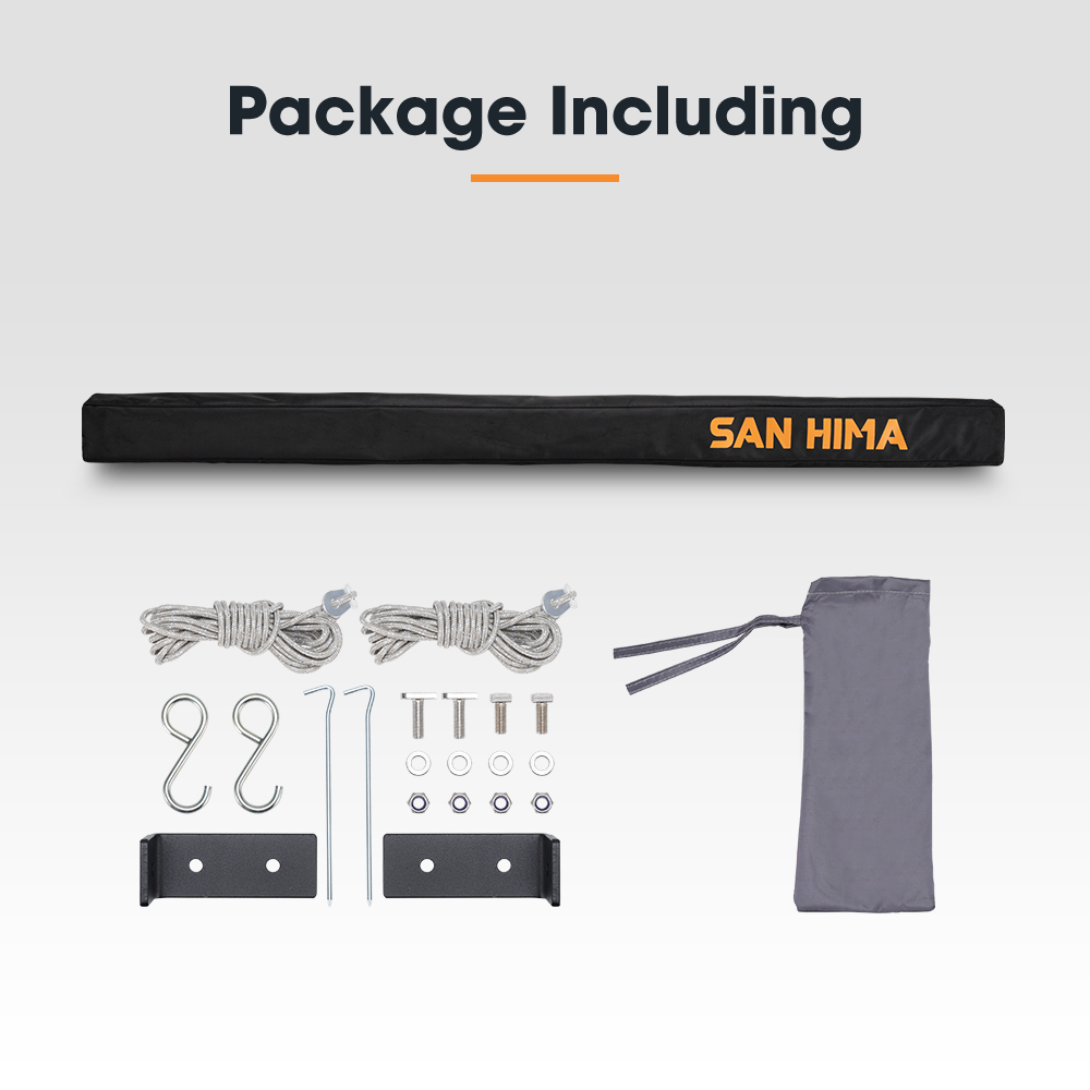 San Hima Car Side Awning Pull-out Telescoping Poles Waterproof Car Shade - Picture 21 of 41