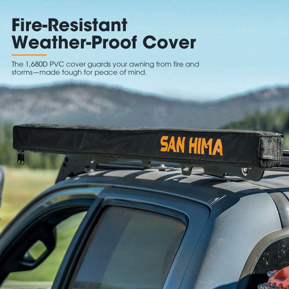 San Hima Car Side Awning Pull-out Telescoping Poles Waterproof Car Shade - Picture 37 of 41