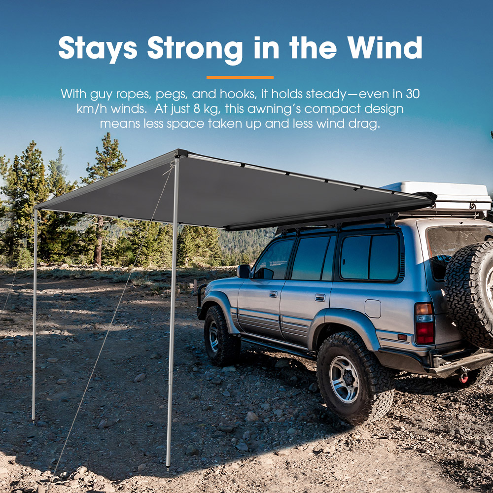 San Hima Car Side Awning Pull-out Telescoping Poles Waterproof Car Shade - Picture 24 of 41