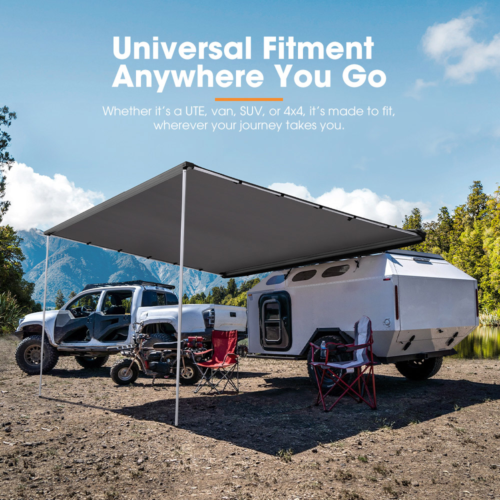 San Hima Car Side Awning Pull-out Telescoping Poles Waterproof Car Shade - Picture 30 of 41