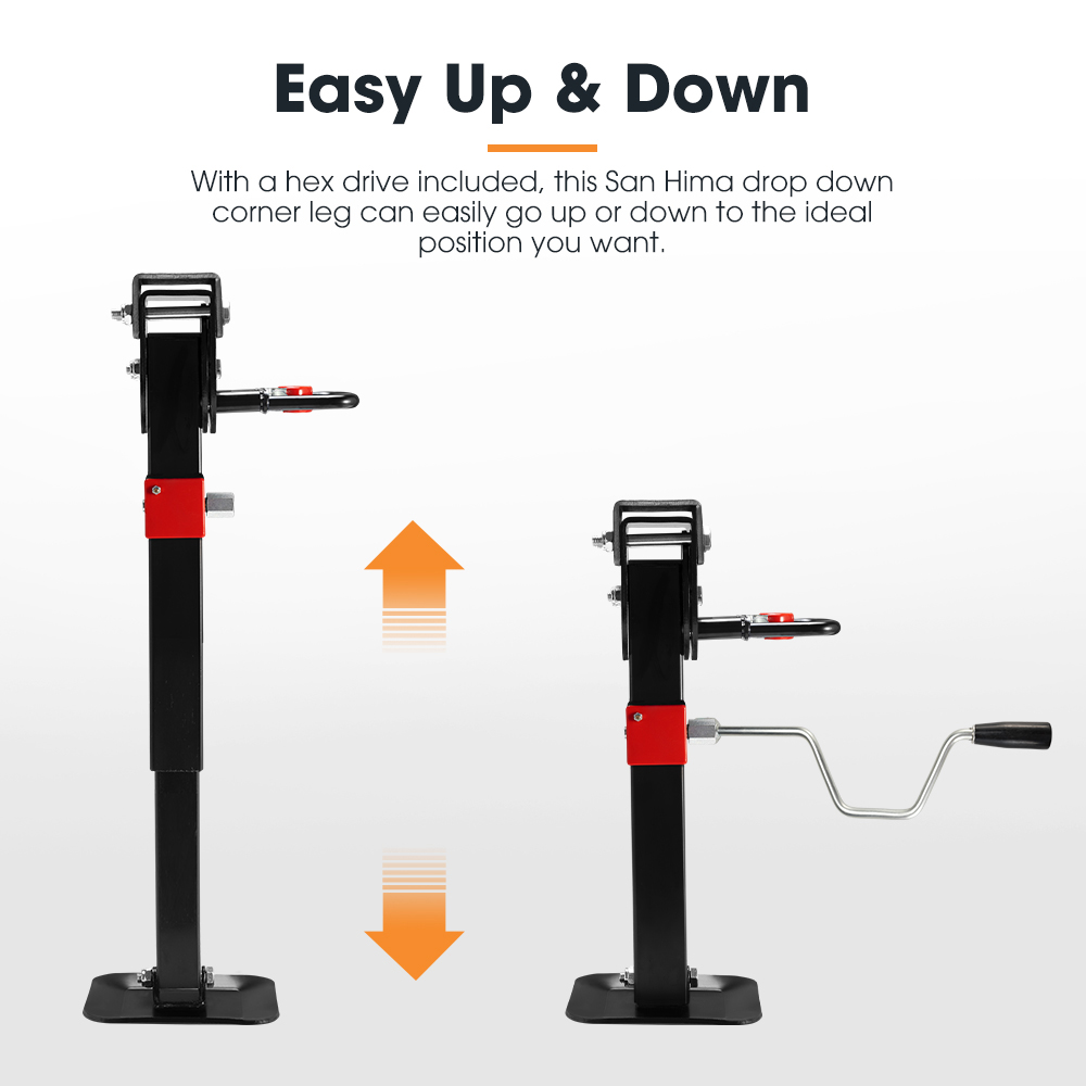 San Hima Drop Down Corner Legs 400MM- 740MM Caravan Stabilizer 1200LBS/1500LBS - Picture 18 of 111