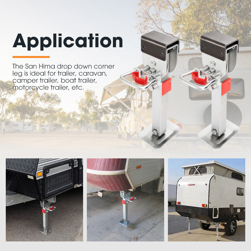 San Hima Drop Down Corner Legs 400MM- 740MM Caravan Stabilizer 1200LBS/1500LBS - Picture 32 of 111