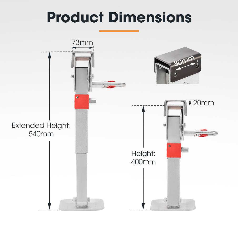 San Hima Drop Down Corner Legs 400MM- 740MM Caravan Stabilizer 1200LBS/1500LBS - Picture 33 of 111