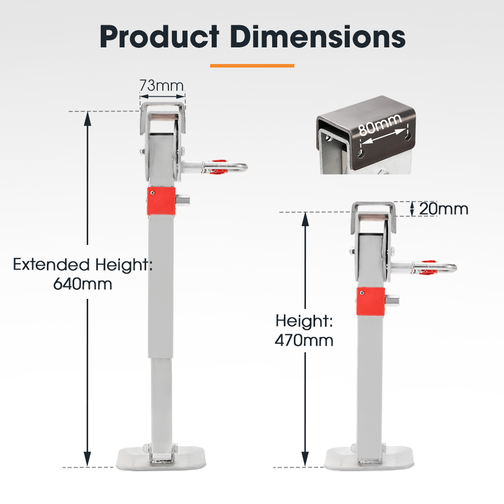 San Hima Drop Down Corner Legs 400MM- 740MM Caravan Stabilizer 1200LBS/1500LBS - Picture 88 of 111