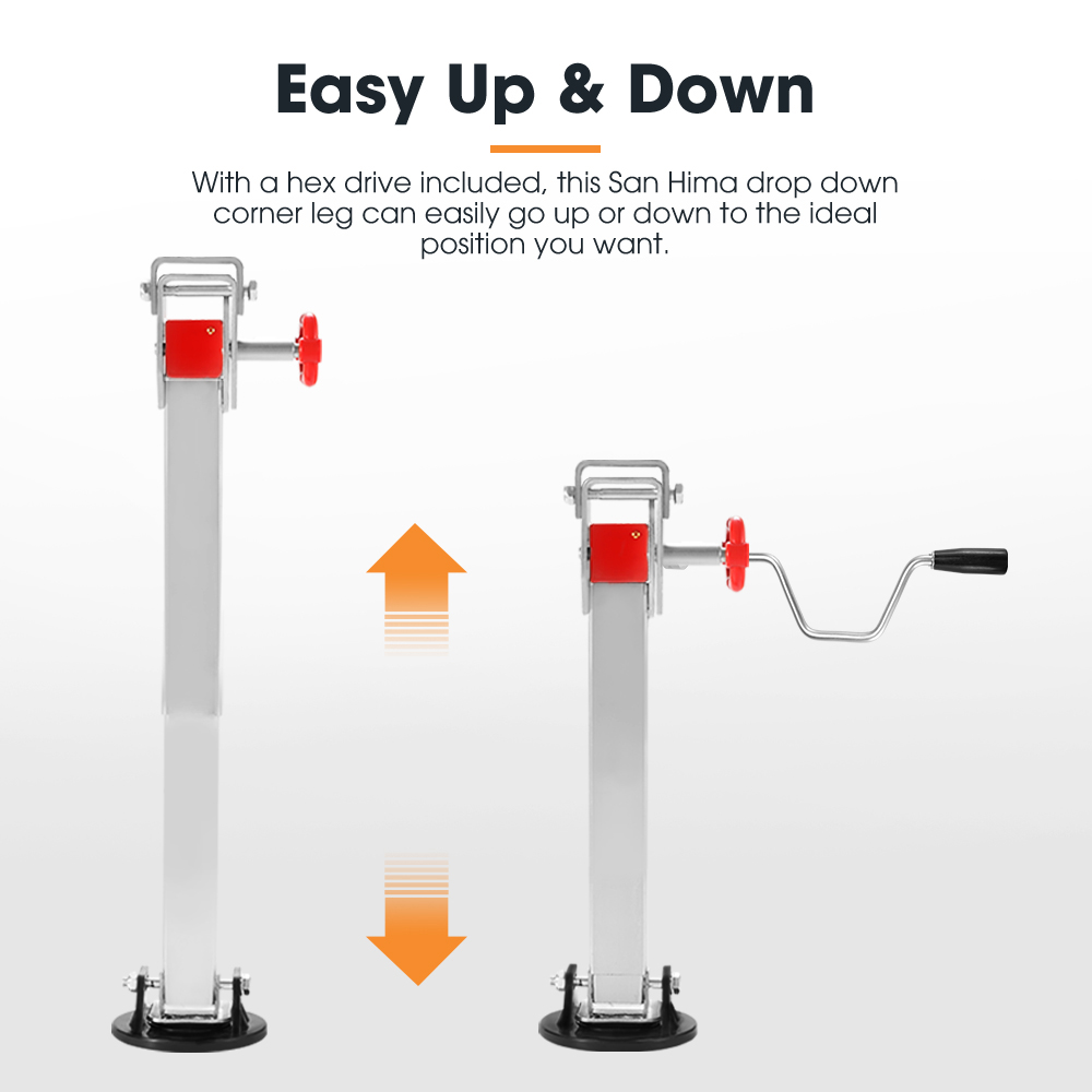 San Hima Drop Down Corner Legs 400MM- 740MM Caravan Stabilizer 1200LBS/1500LBS - Picture 51 of 111