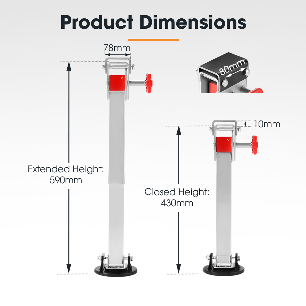 San Hima Drop Down Corner Legs 400MM- 740MM Caravan Stabilizer 1200LBS/1500LBS - Picture 55 of 111