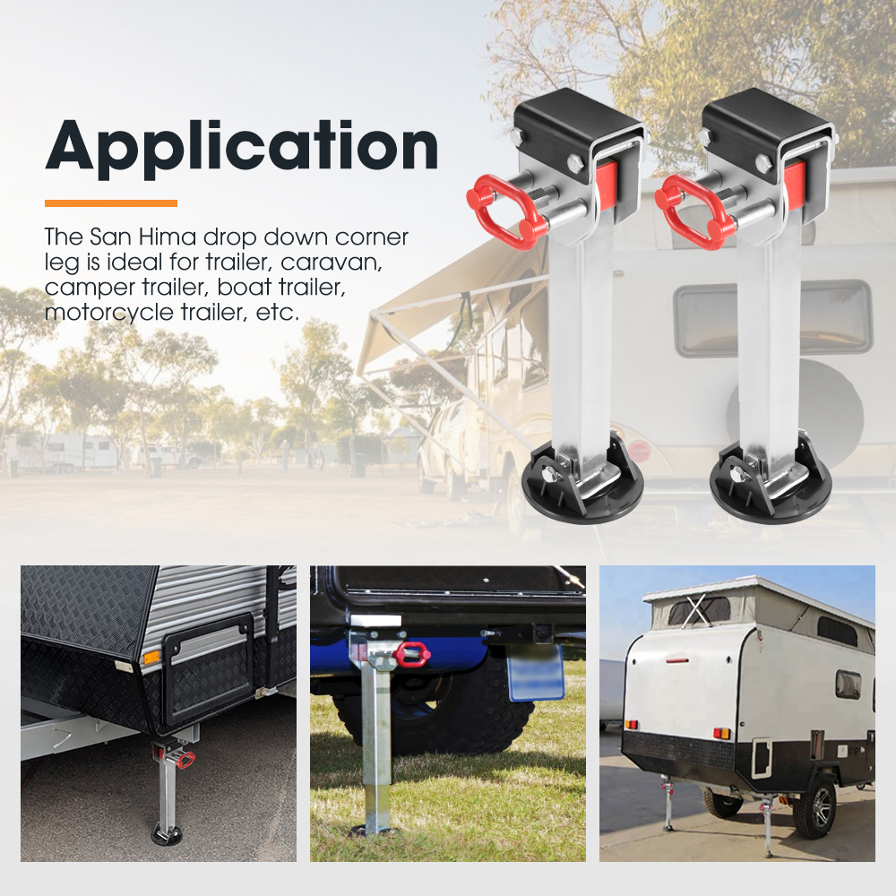 San Hima Drop Down Corner Legs 400MM- 740MM Caravan Stabilizer 1200LBS/1500LBS - Picture 65 of 111