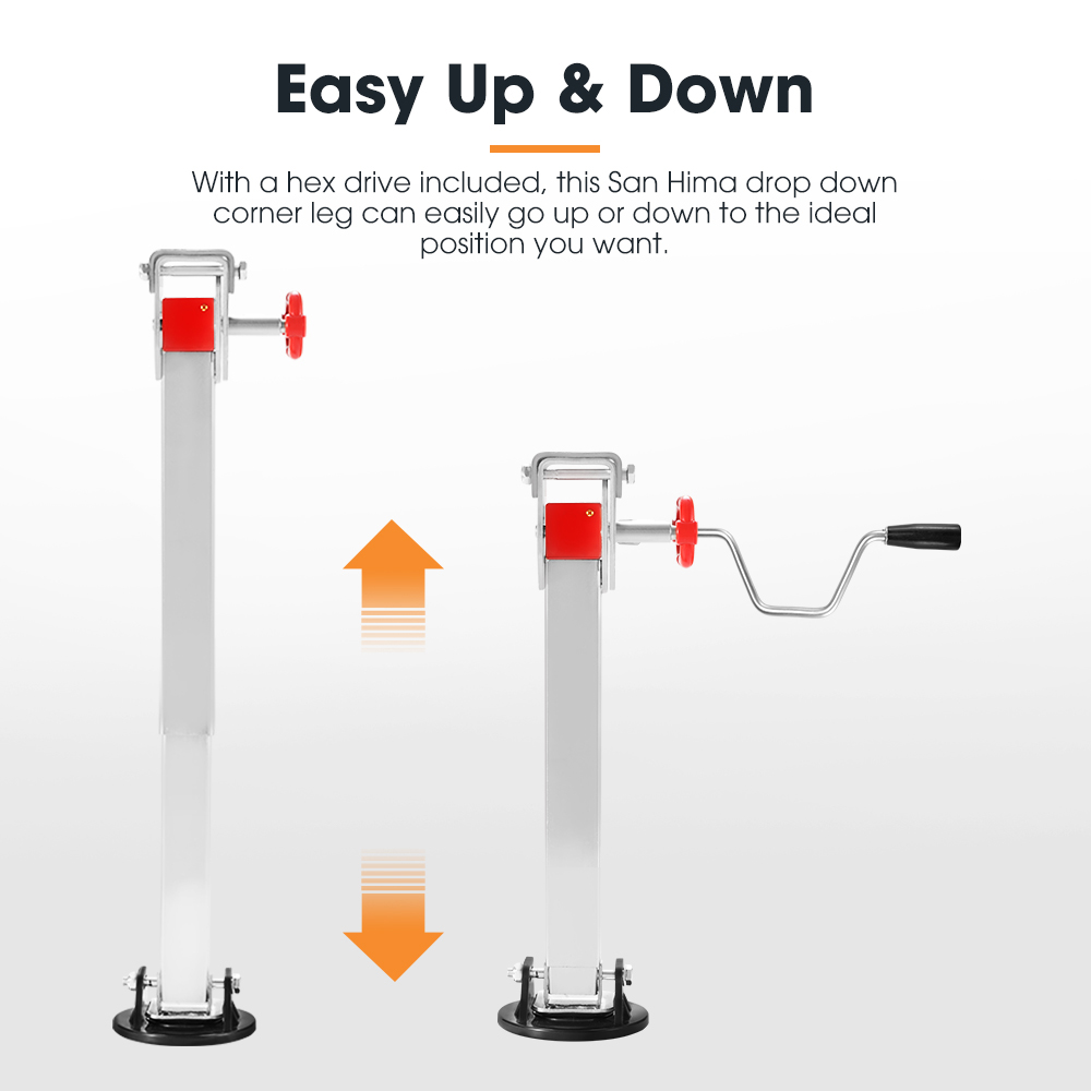 San Hima Drop Down Corner Legs 400MM- 740MM Caravan Stabilizer 1200LBS/1500LBS - Picture 106 of 111