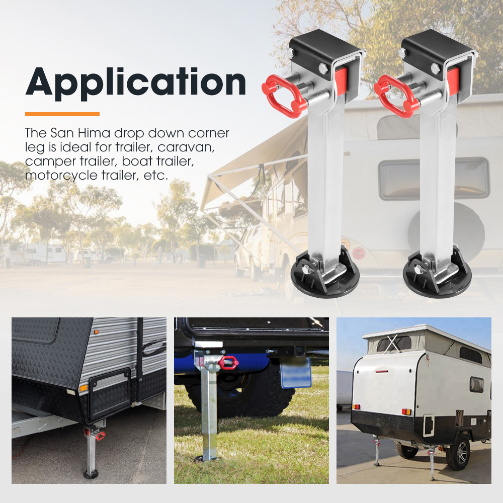 San Hima Drop Down Corner Legs 400MM- 740MM Caravan Stabilizer 1200LBS/1500LBS - Picture 109 of 111