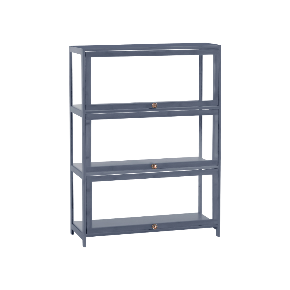 ZUNI 3-Tier Display Cabinet Storage Stand Rack White/Natural/Grey/Black - Picture 33 of 56
