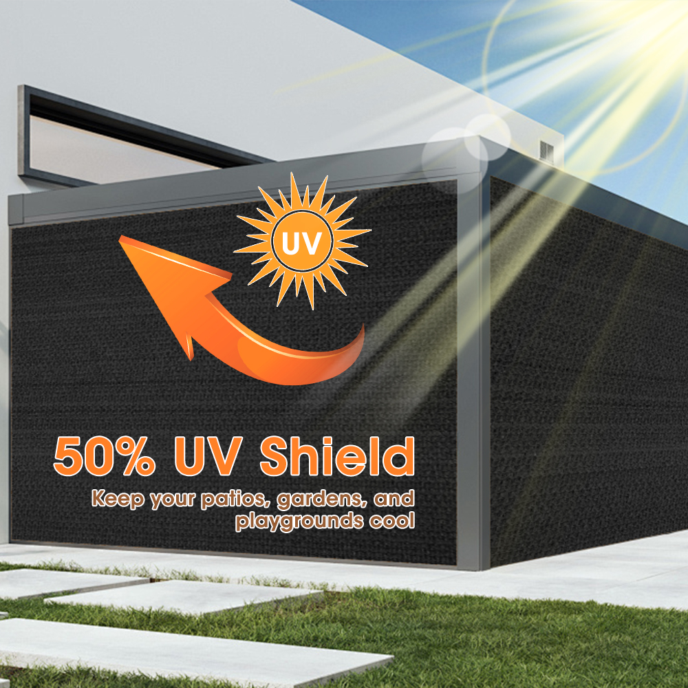 ZUNI 50/70/90% UV Shade Cloth Shade Sail Heavy Duty Garden Mesh Roll Beige/Black - Picture 62 of 107