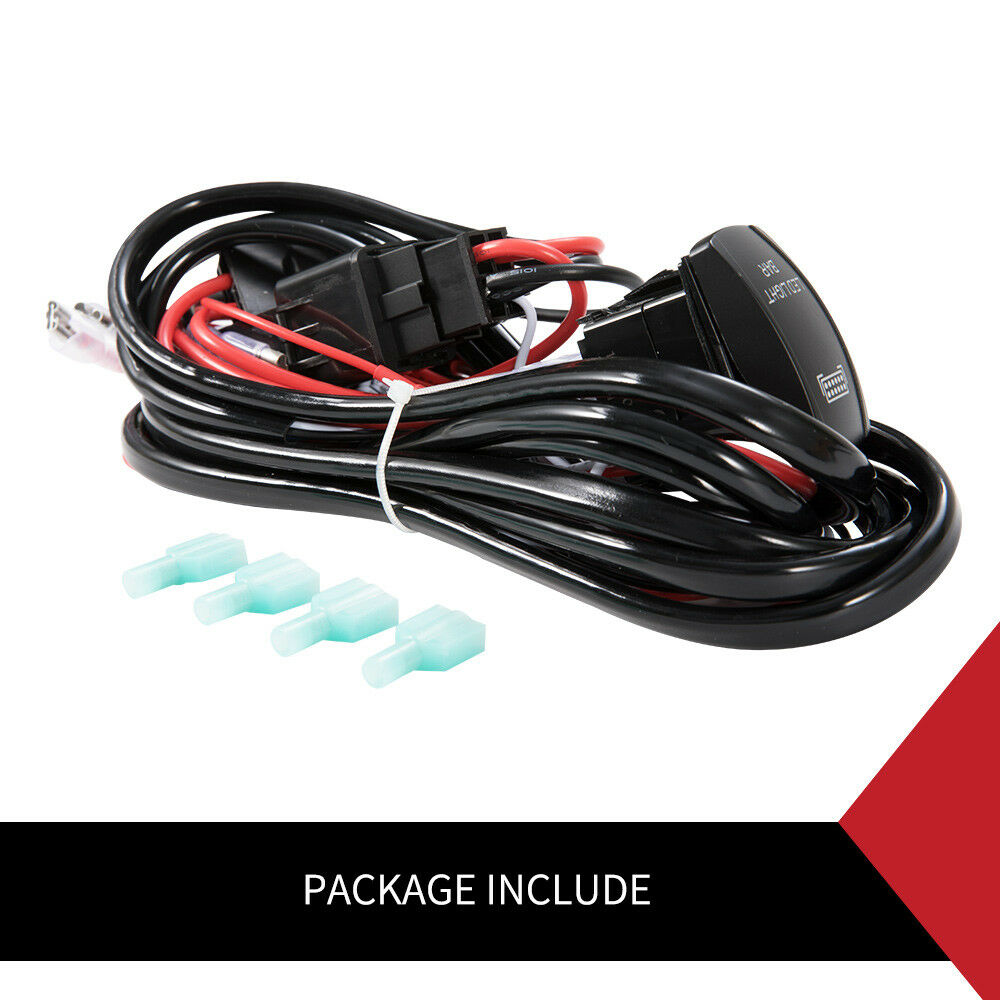 2 Way Universal Wiring Loom Harness Light Bar Rocker