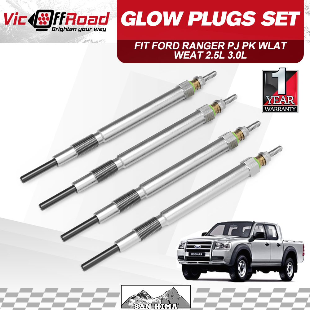 4Pcs Glow Plugs Fit FORD RANGER PJ PK Wlat Weat 2.5L 3.0L Diesel