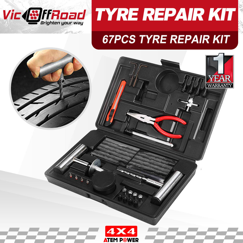 Tyre Repair Kit 67 Pcs Emergency Tools Set Car Truck Trailers