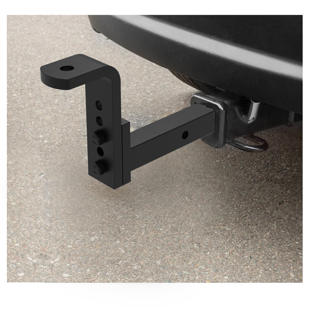 Adjustable Towbar Ball Mount Tongue 2" Hitch Trailer 4WD Car Bike Rack