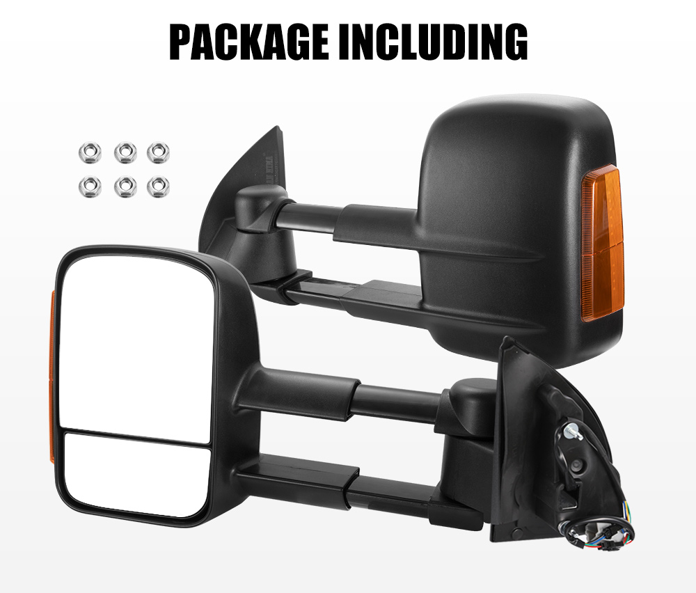 Pair Towing Mirrors for Ford Ranger Wildtrak Raptor MK PX PX2 PX3 XL