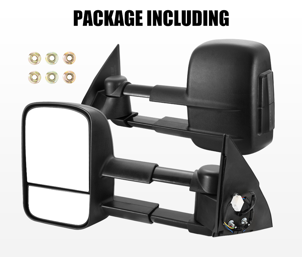 Towing Mirrors Extendable for Toyota Prado 150 Series Wagon Nov 2009