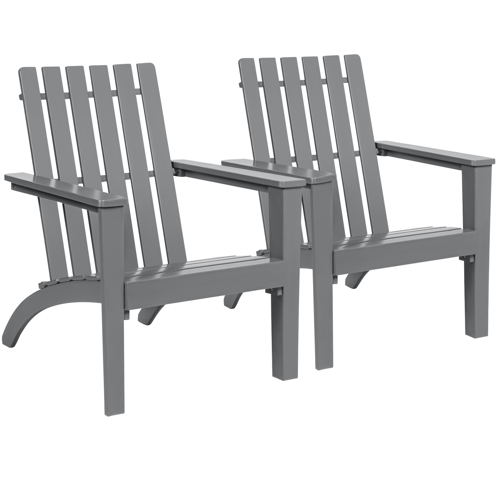 Patiojoy Outdoor 2PCS Adirondack Chair Acacia Wood Lounge Armrest ...