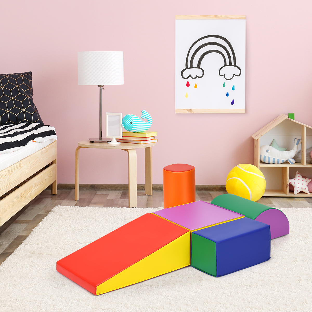 5PCS Toddler Climb Crawl Playset Kids Large Soft Play Foam Blocks Activity Toy - Picture 21 of 71