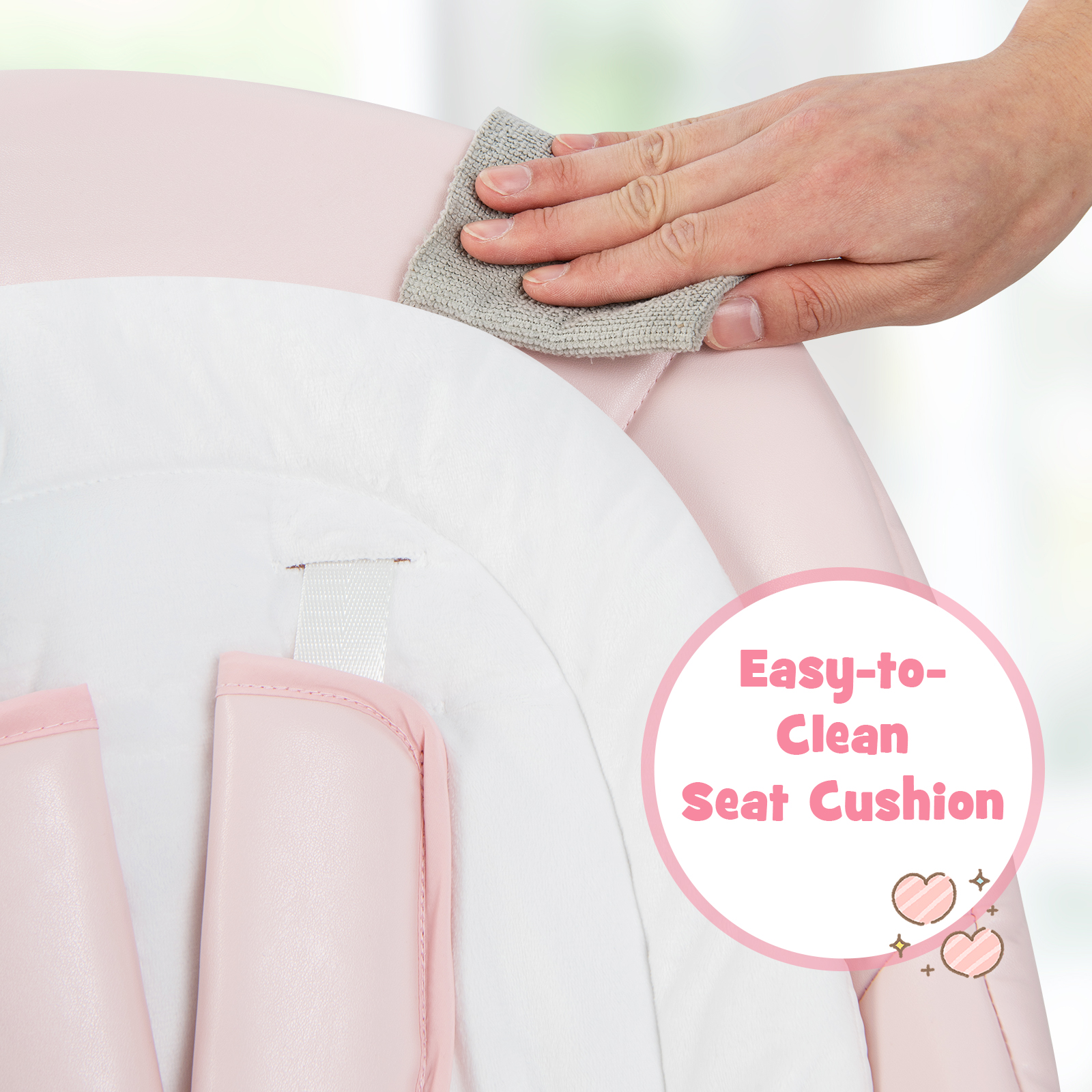 Silla alta para bebé 3 en 1 con velocidad de oscilación de 8 niveles y temporizador de 3 niveles - Imagen 12 de 14