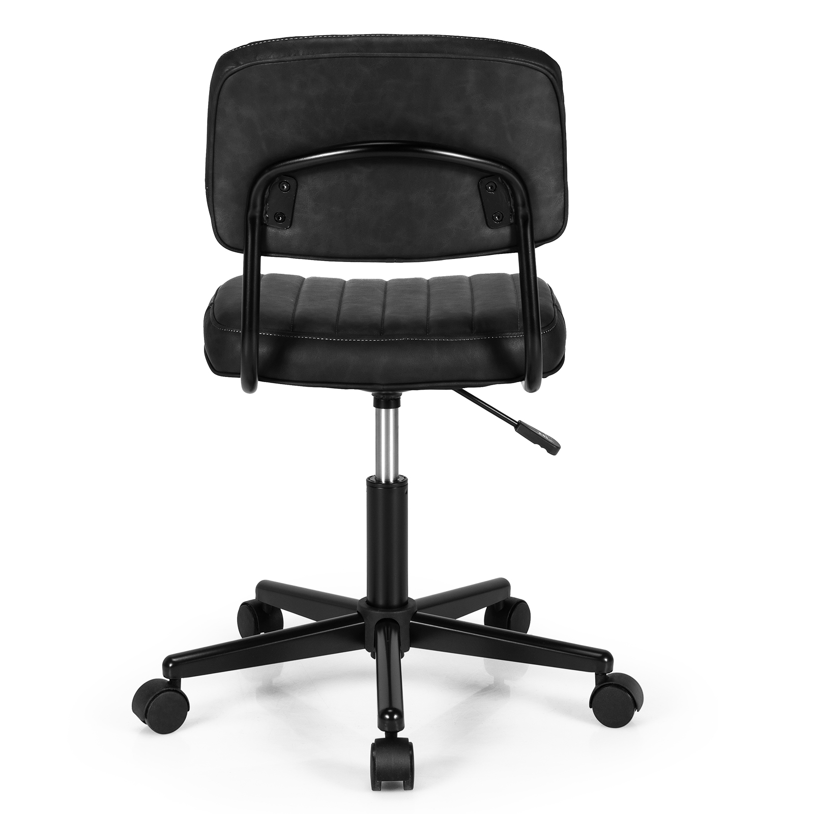 Costway PU Leather Office Chair Adjustable Swivel Task Chair w/ Backrest