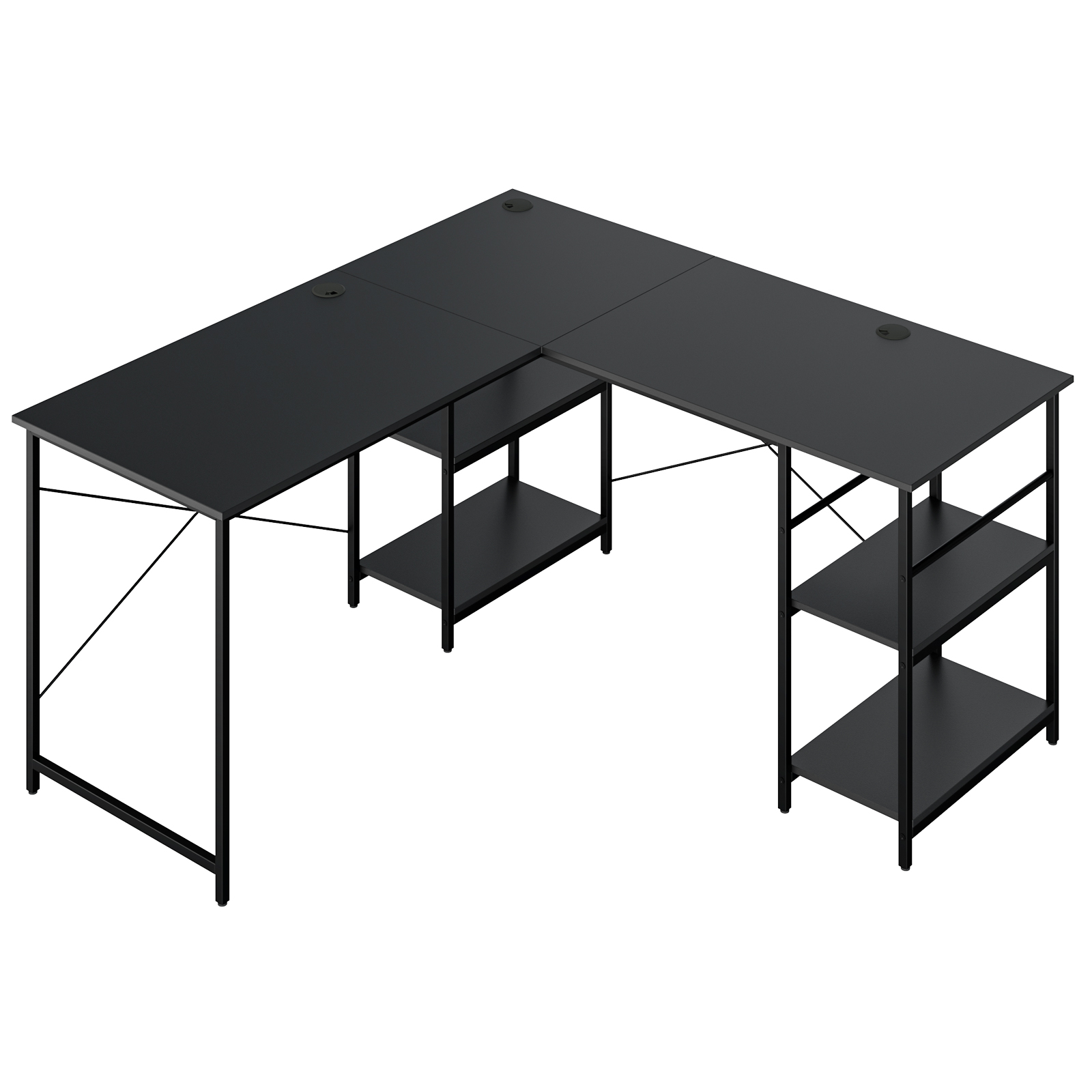 Giantex Computer Desk Convertible L-shaped Study Writing Table Metal Frame 151CM - Picture 13 of 42