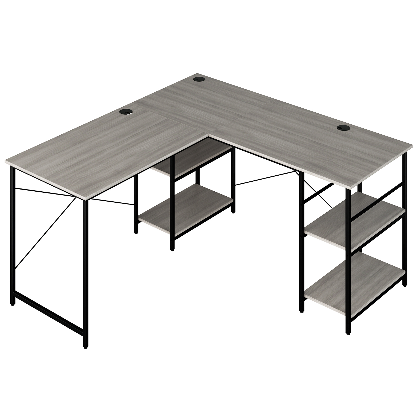 Giantex Computer Desk Convertible L-shaped Study Writing Table Metal Frame 151CM - Picture 23 of 42