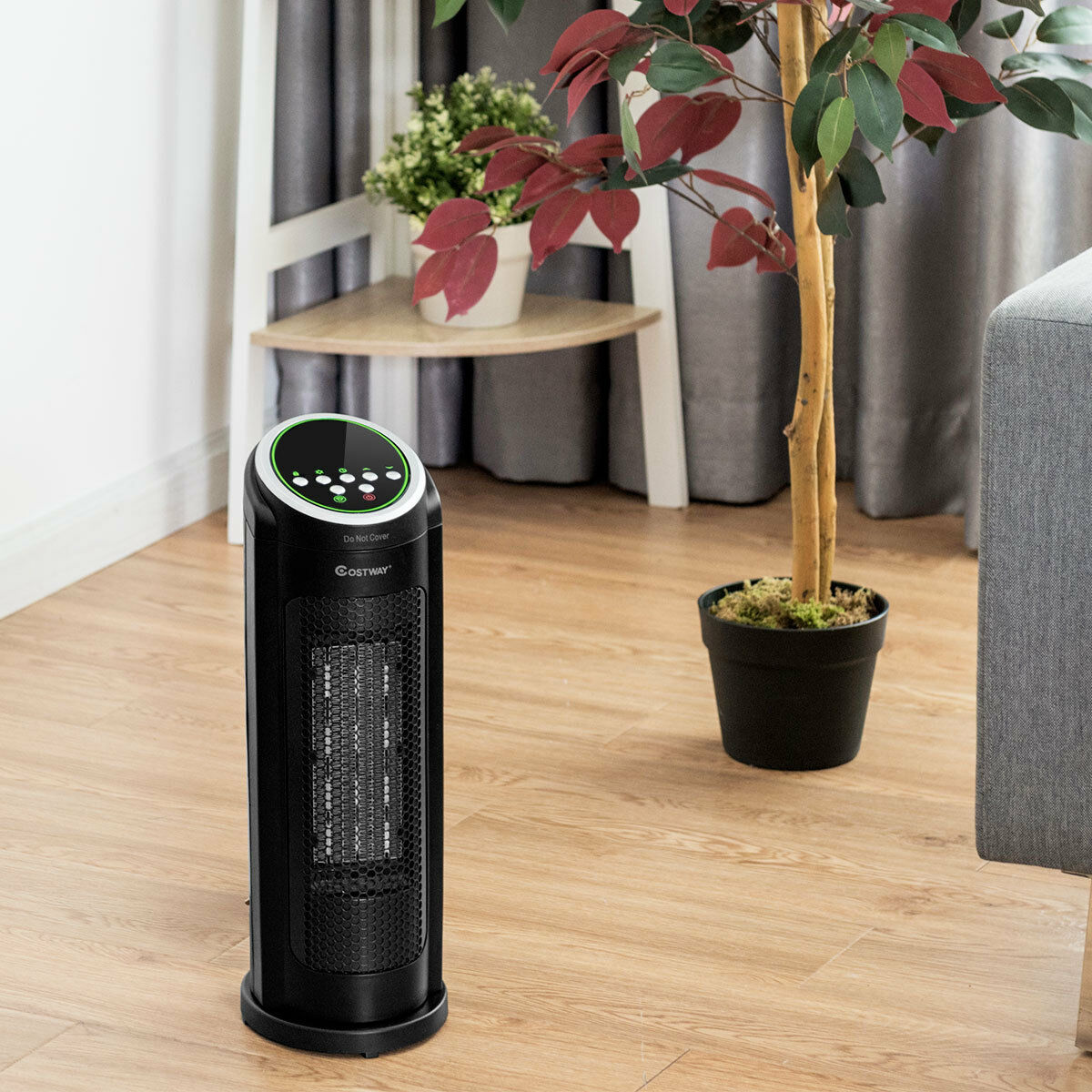 Portable Oscillating PTC Ceramic Space Heater 1500W LED 12H Timer Remote Control - Bild 4 von 12