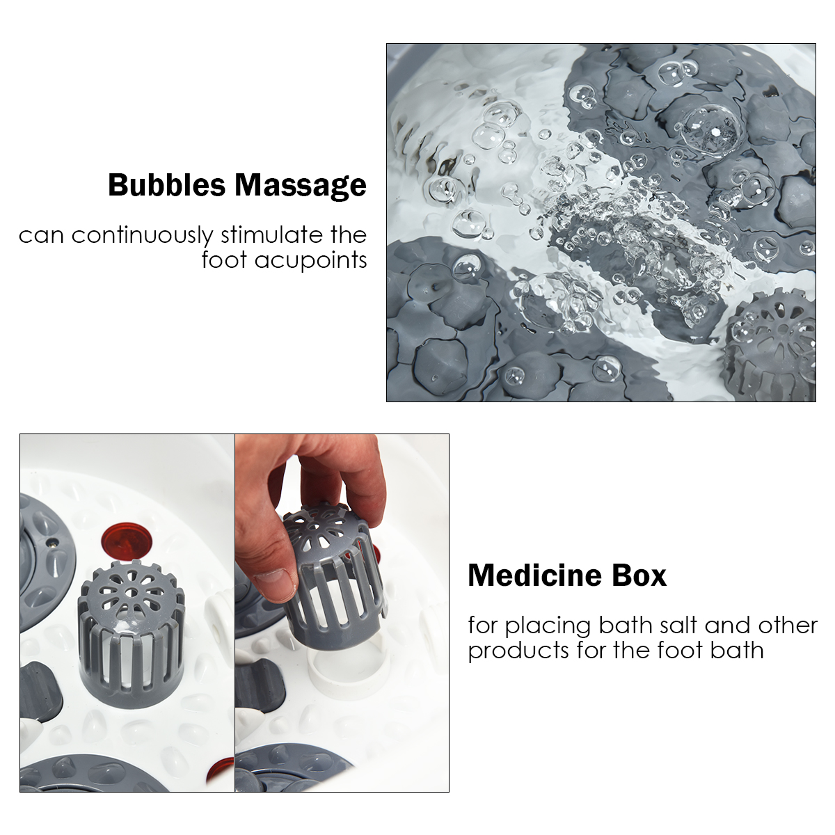 Shiatsu Portable Heated Electric Foot Spa Bath Roller Motorized Massager - Bild 20 von 21
