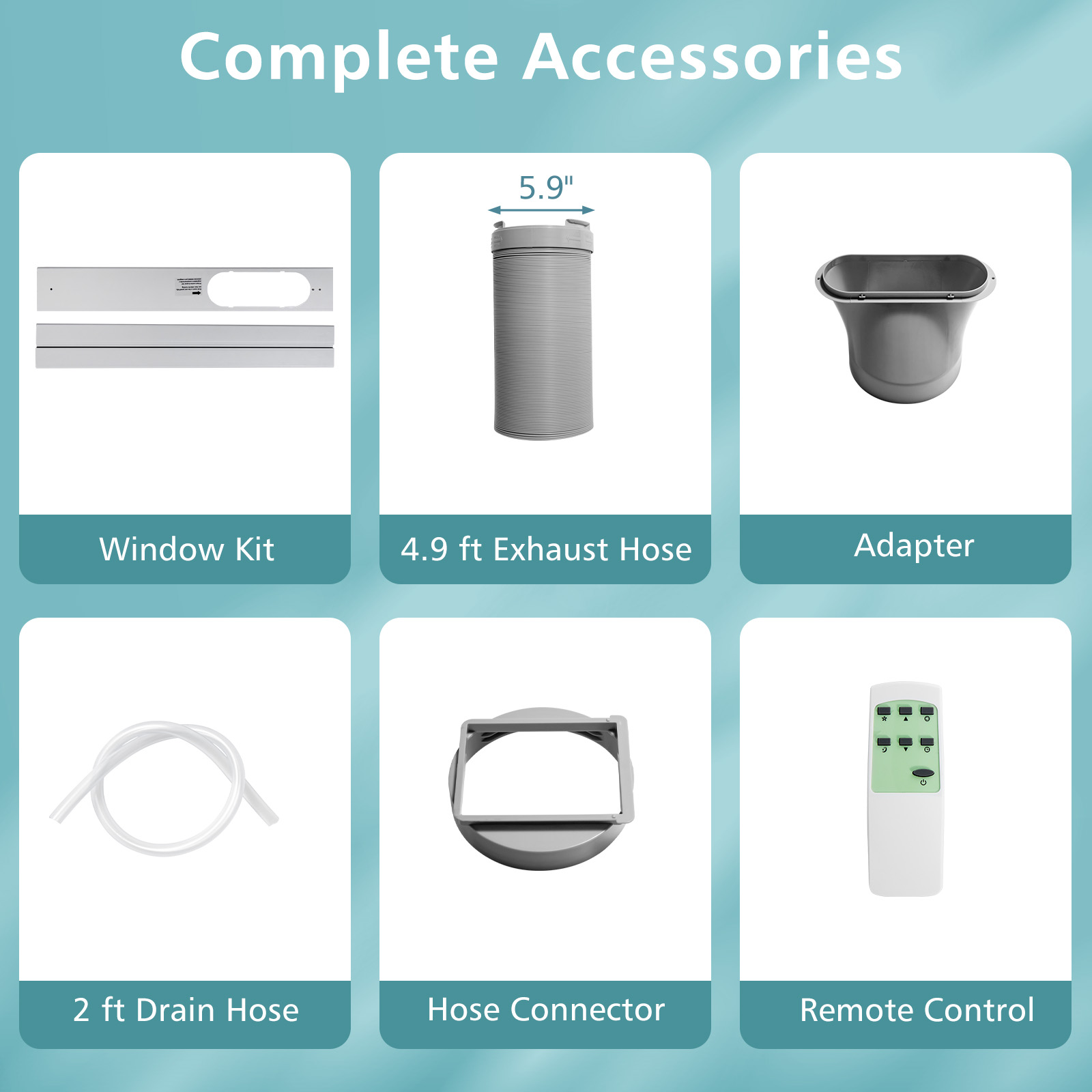 Portable 8000 BTU Air Conditioner 3-in-1 AC Unit w/ Cool Dehum Fan Sleep Mode