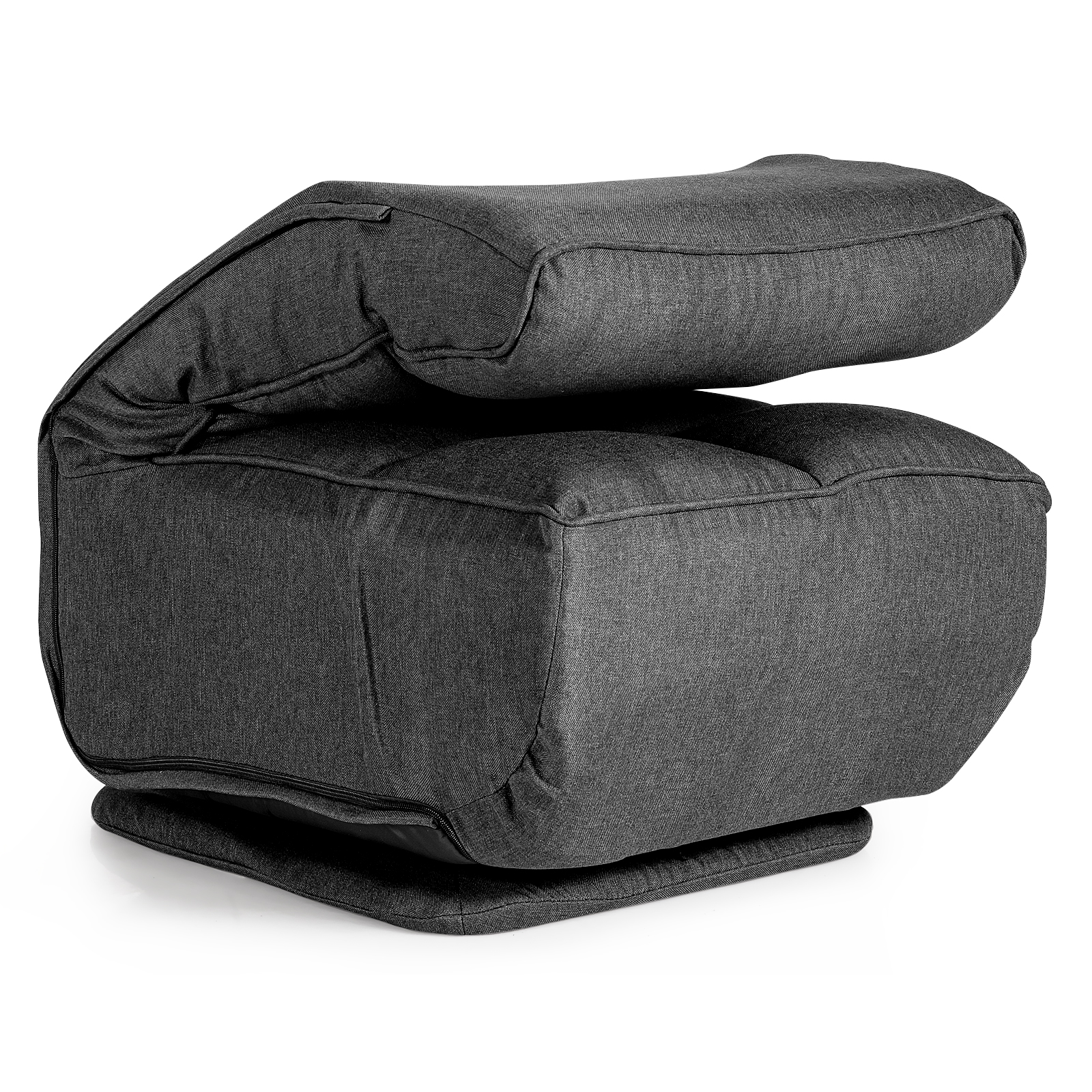 Costway Folding Swivel Floor Chair 6Position Gaming Chair w/ Metal