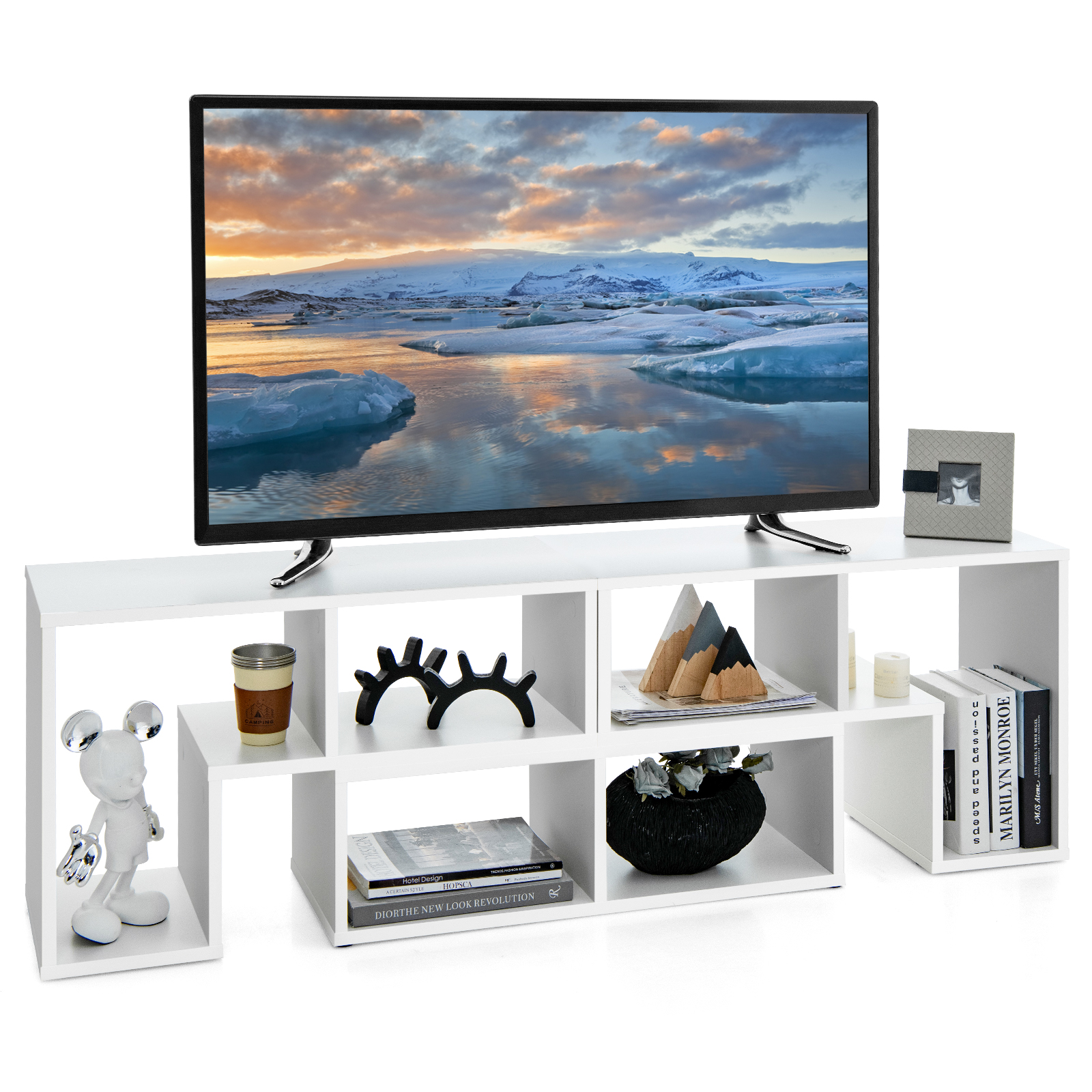 3 Pieces Console TV Stand Modern Entertainment TV Table Combo for TVs up to 65" - Picture 9 of 16