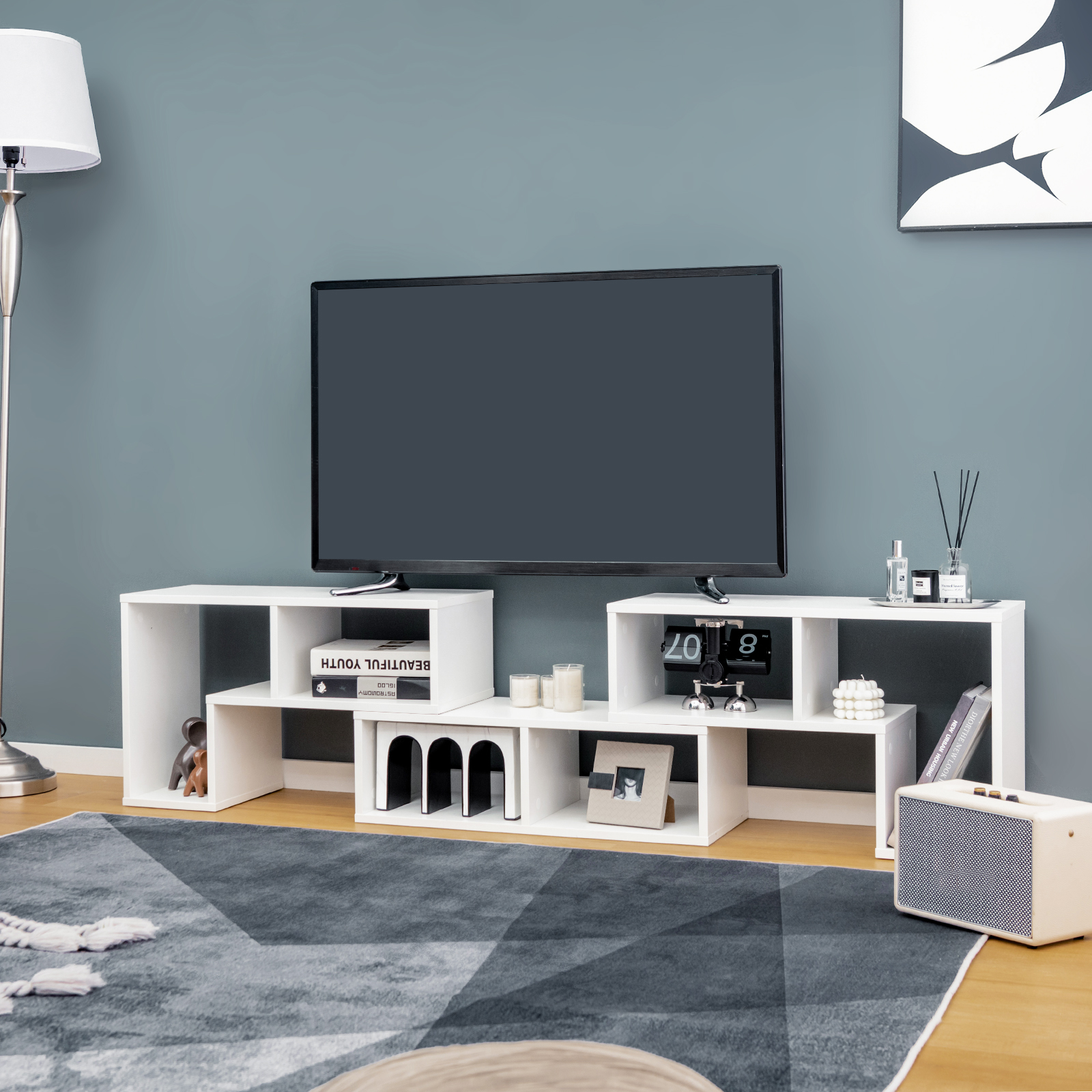 3 Pieces Console TV Stand Modern Entertainment TV Table Combo for TVs up to 65" - Picture 11 of 16