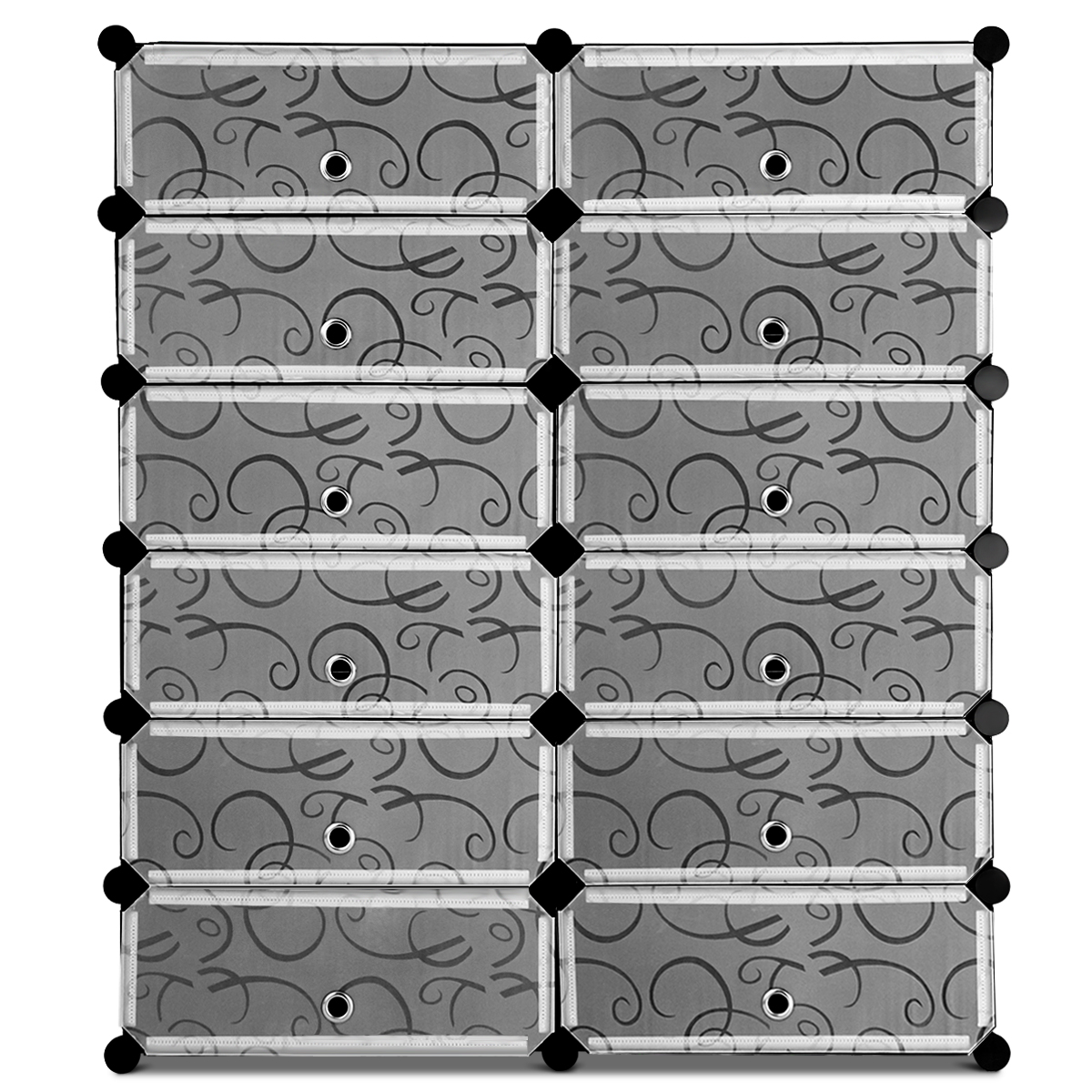 Shoe Rack 12-Cube DIY Plastic Shoe Cabinet Storage Multi Use Modular ClosetShelf - Picture 10 of 12