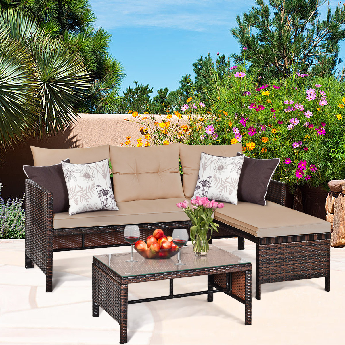 Costway HW63870 Sofa Set - 3 Piece for sale online | eBay
