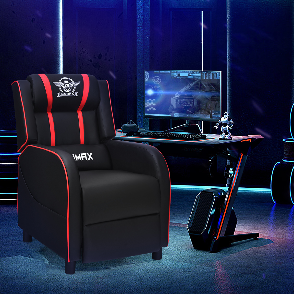 Massage Gaming Recliner Chair Racing Single Lounge Sofa Home Theater