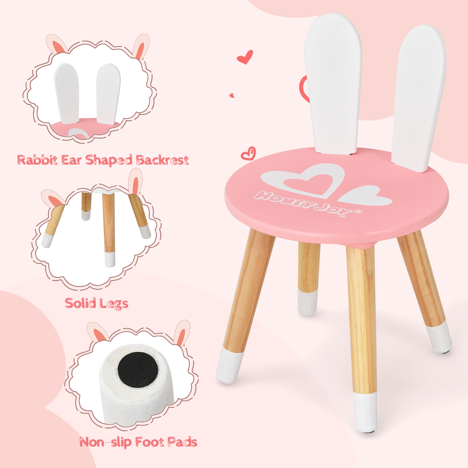 Kids Vanity Set w/ Mirror Dressing Table Writing Desk w/ Detachable Top White - Picture 7 of 11