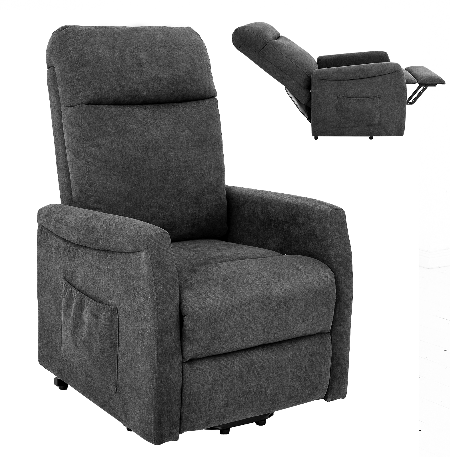 Power Lift Recliner Chair for Elder Ergonomic Lounge Chair w/Wire Remote Control - Picture 9 of 16