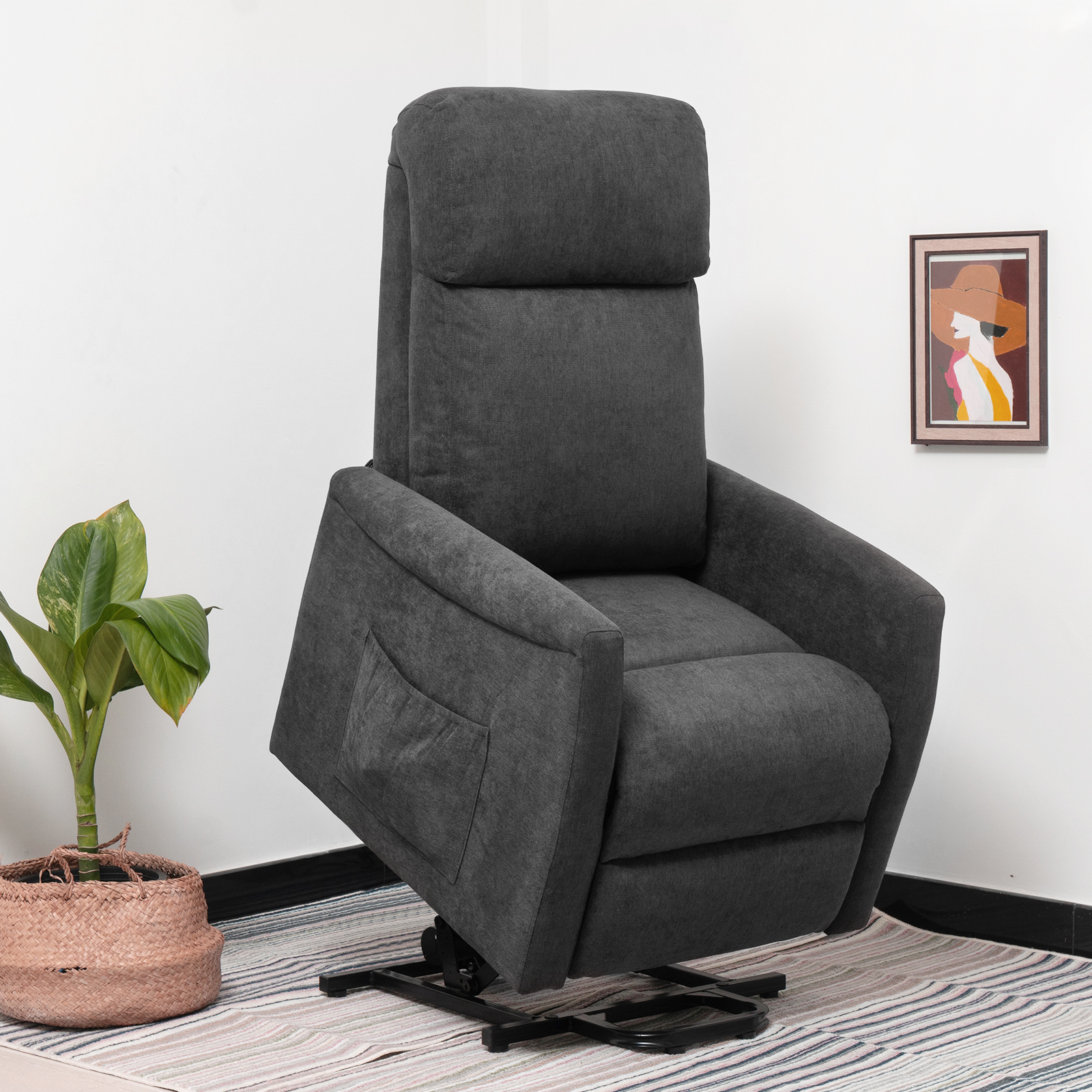 Power Lift Recliner Chair for Elder Ergonomic Lounge Chair w/Wire Remote Control - Picture 11 of 16